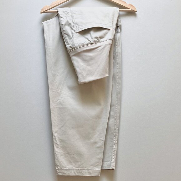 Old Navy Cream Cotton Full Panel Maternity Pants - Picture 1 of 7